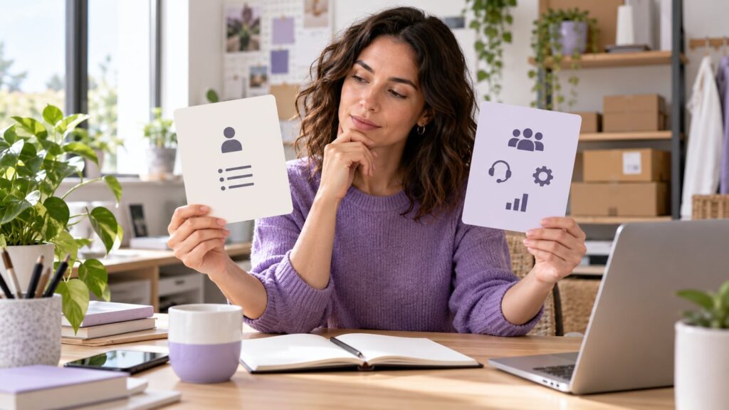 Ilustração editorial sobre CRM gratuito ou pago: como decidir para a sua empresa