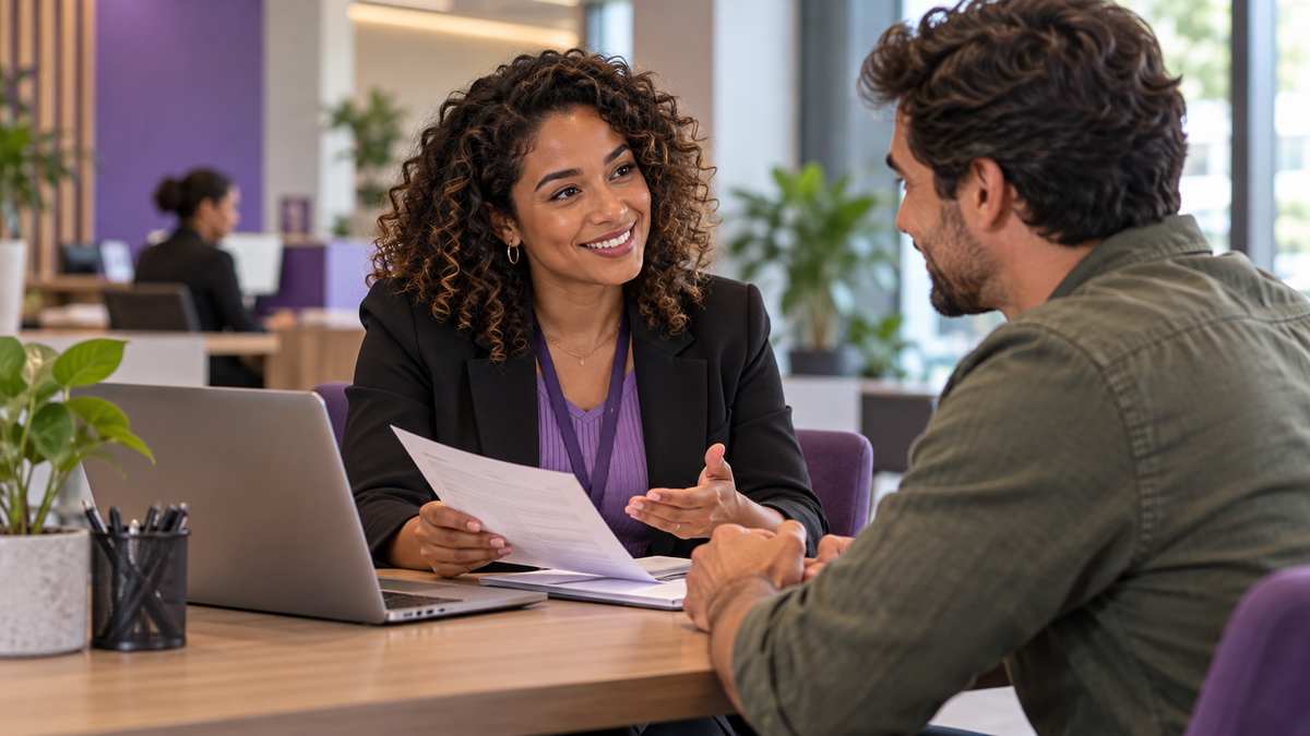 Equipe profissional de empresas de cobrança conversando e organizando uma oportunidade comercial.